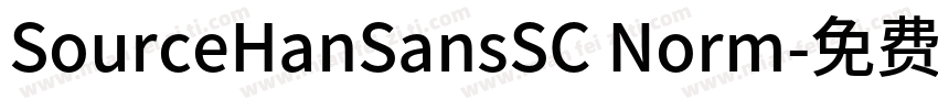 SourceHanSansSC Norm字体转换